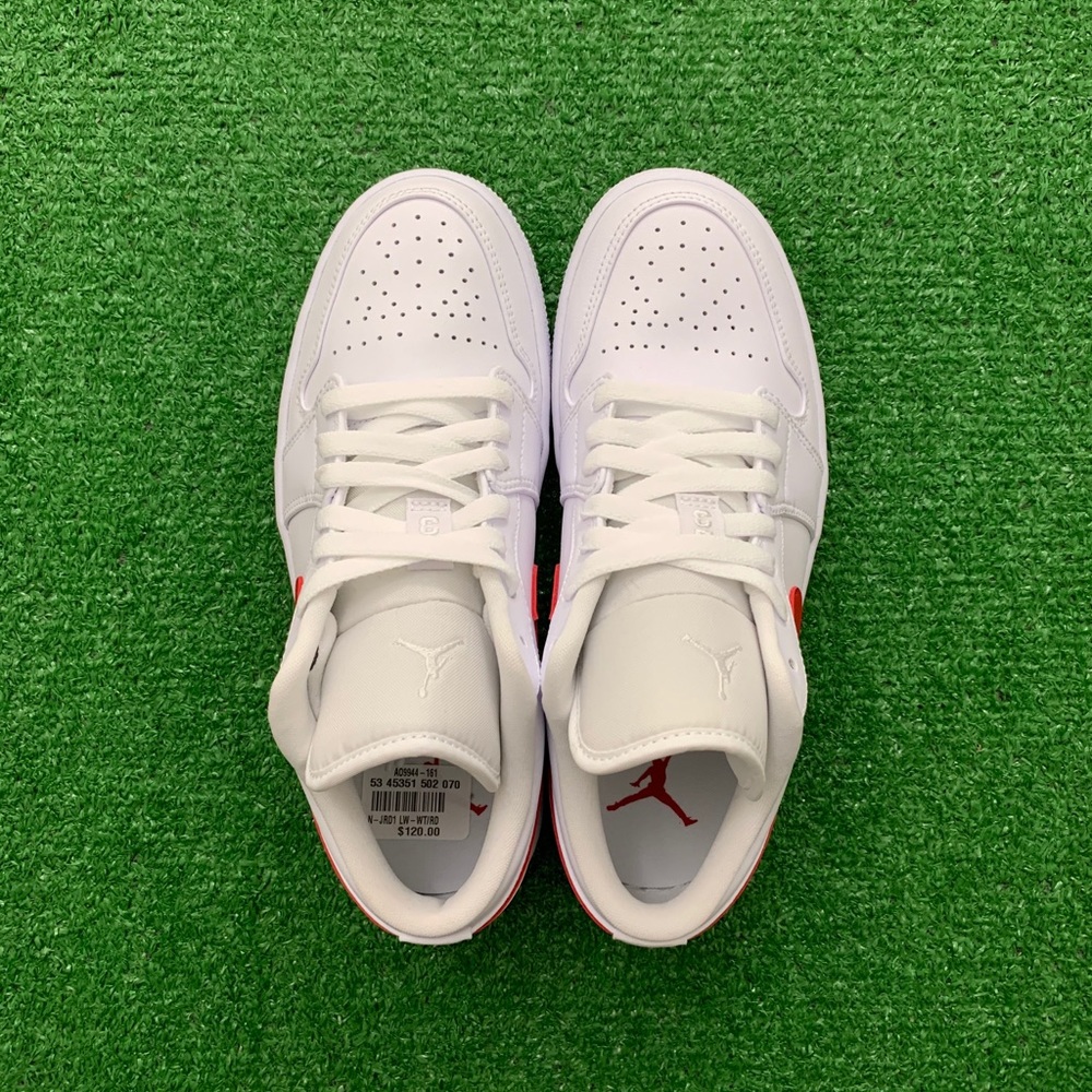 🥤*NEW* Air Jordan 1 Low “White University Red”(W) - Picture 6 of 10